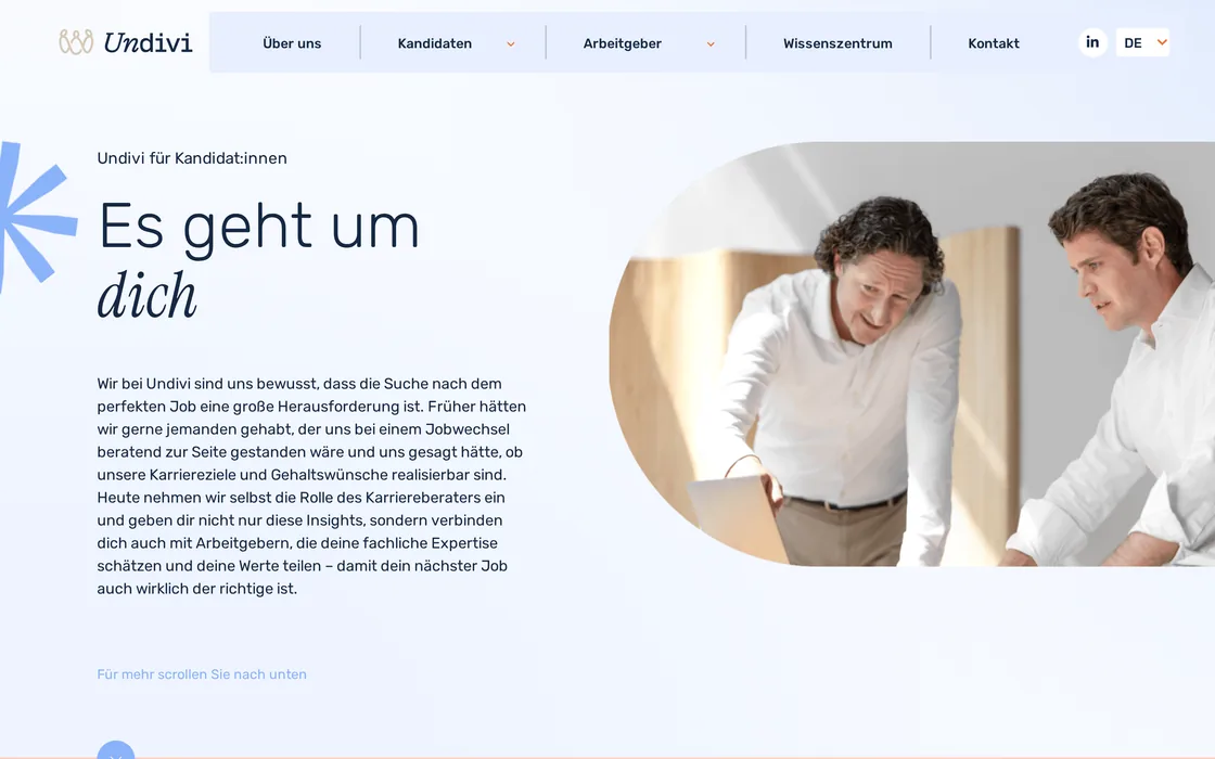 The candidates page on Johnny, looking the same.